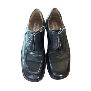 Mezlan Bicycle Toe Oxford Mens Black Leather Spain Dress Shoes Lace Up Size 10